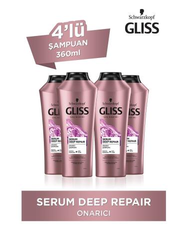 Gliss Serum Deep Repair Repairing Shampoo 360 Ml 4 Pieces