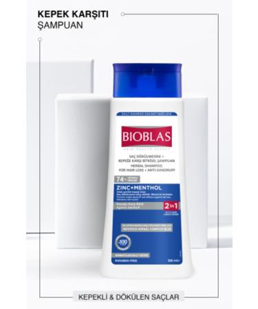 Bioblas Shampoo 360ml Zinc+menthol 2in1 Anti-Dandruff Cream Shampoo - Buy Online on GoSupps.com