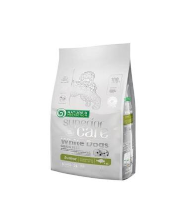 Nature's Protection Natures P. White Dog Grain-Free Junior Puppy Food with Trout and Shrimp 1.5 Kg