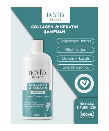 Nevfix Beauty Collagen Keratin Shampoo 400 Ml Anti-Loss Nourishing Formula