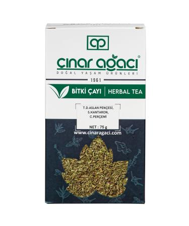 Plane Tree Natural Sawtooth Lion's Claw St. John's Wort Yarrow Mix Natural Herbal Tea 75 Gr