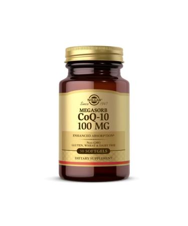 Solgar Coenzyme Q-10 100 Mg 30 Soft Gelatin Capsules