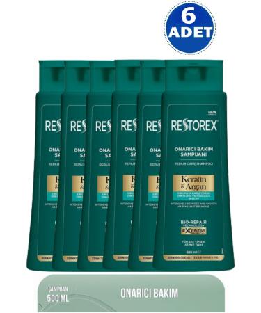 Restorex Keratin & Argan Shampoo 500 Ml 6 Pieces