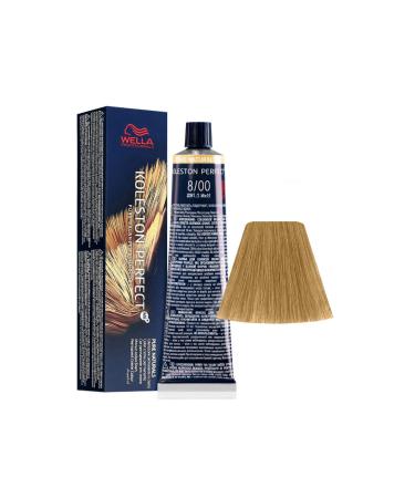 Wella Koleston Perfect Me+ 8/00 Light Natural Blonde Defined Vibrant Permament Hair Color Cream 60ml
