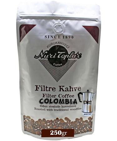 Nuri Toplar Filter Coffee 250 Gr Colombia Supremo Beans - Wood Fired Coffee