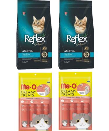Reflex Sterilized Salmon Sterilized Cat Food 1.5 Kg X 2 Pieces + Me-o Cat Award 2 Pieces
