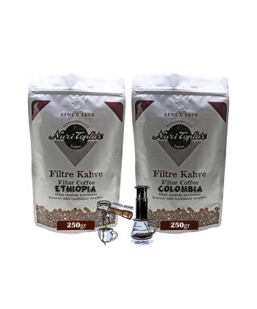 Nuri Toplar Filter Coffee Ethiopia and Colombia Local Package 2x250 Grams
