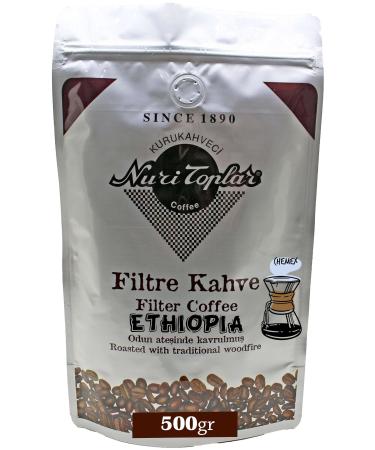 Nuri Toplar Filter Coffee 500 Gr Ethiopia Sidamo Beans - Wood Fired Coffee