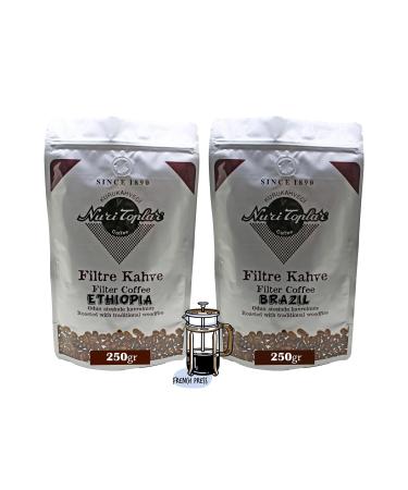 Nuri Toplar Filter Coffee Ethiopia and Brazil Local Package 2x250 Grams