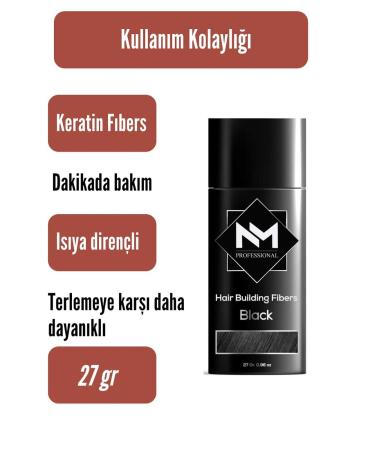 NM Professional Hair Fiber Topical Powder 27gr/black