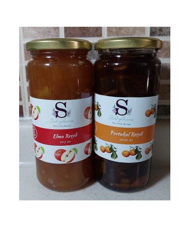Suheylaana Natural Apple Jam 620 Grams and Orange Jam 620 Grams