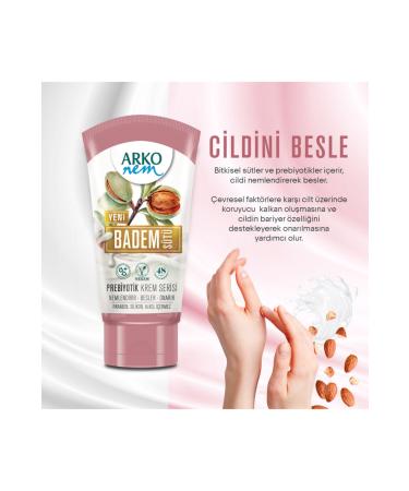 Arko Nem Prebiotic Cream Series Almond Milk 60ml - Buy Online on GoSupps.com