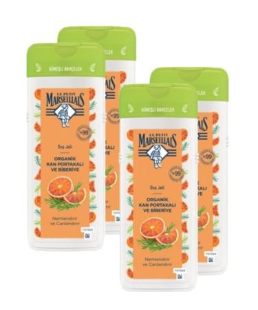 Le Petit Marseillais Shower Gel Blood Orange & Rosemary 400 ml x 4 pieces