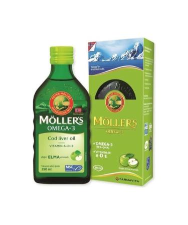 Mollers Omega-3 - Fish Oil Liquid Form 250 Ml - Apple