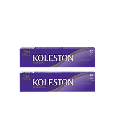 Wella Koleston Tube Hair Dye 3/0 Dark Brown X 2 Pieces - Buy Online on GoSupps.com