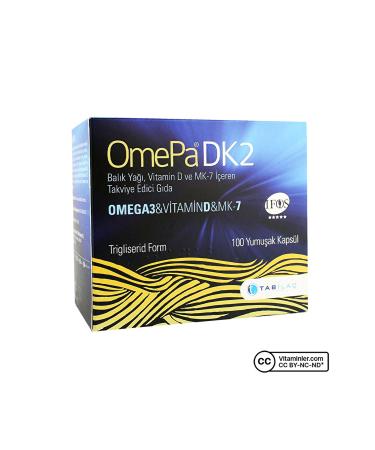 Omepa Dk2 Omega 3 Vitamin D Mk-7 100 Capsules