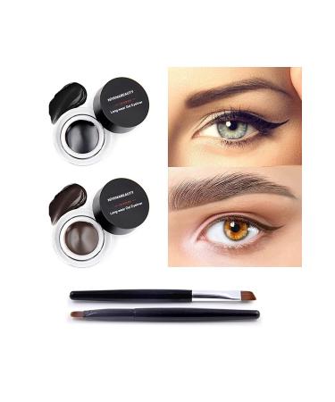 N YENABEAUTY -2 Gel Eyeliner Brown and Black Color