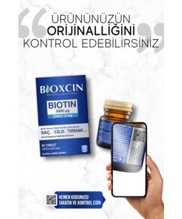 Bioxcin Biotin 5000 Mcg Food Supplement 60 Tablets - Healthy Hair Skin Nails - Buy Online on GoSupps.com