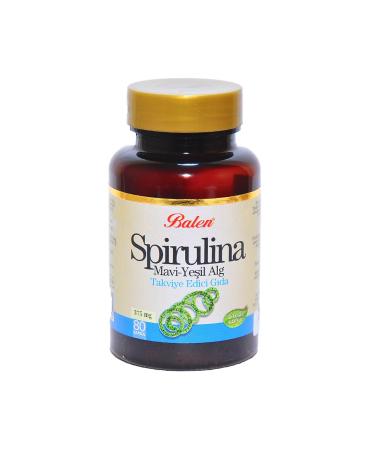 Balen Spirulina Blue Green Algae 80 Capsules