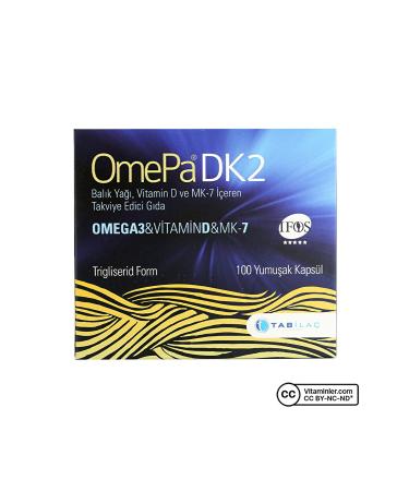 Omepa Dk2 Omega 3 Vitamin D Mk-7 100 Capsules - Buy Online on GoSupps.com
