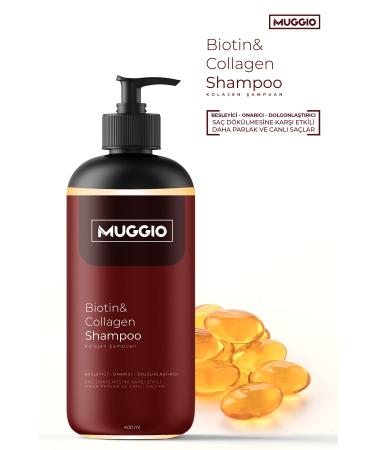 Muggio Biotin & Collagen Shampoo (New Formula Strengthened Against Hair Loss) 400 Ml - Buy Online on GoSupps.com