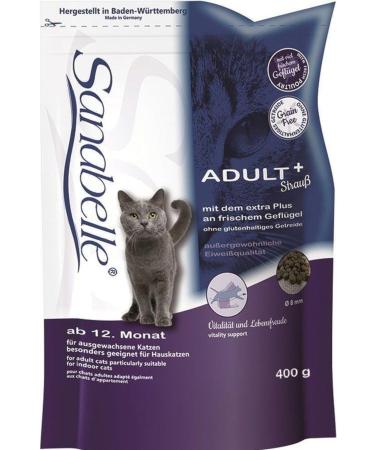 Sanabelle Ostrich Meat Adult Cat Food 400 Gr