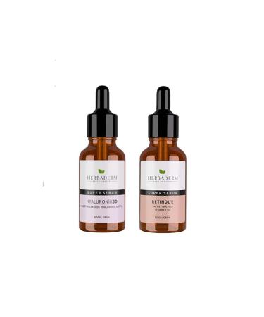 Herbaderm Super Serum Hyaluronic 3d 30 Ml and Retinol 30 Ml