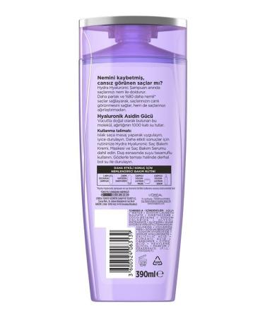 Elseve Loreal Hydra (hyaluronic Acid) Moisture Filling Shampoo 390 Ml X 3 Pieces - Buy Online on GoSupps.com