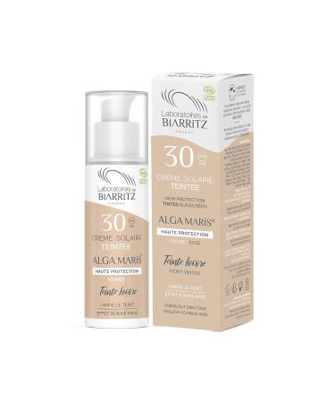 Alga Maris Organic Face Tinted Sunscreen Spf30 50ml - Colour: Ivory
