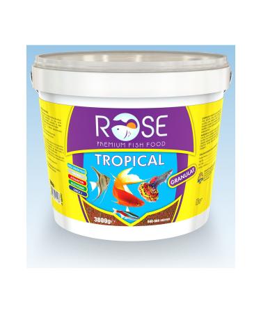 Rose Tropical Granulat 3 Kg Bucket Tropical Fish Food