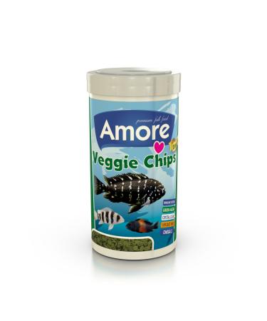 AMORE Veggie Pro Chips 1000ml Green Algae Clear Immune Protect Omega-3 Aquarium Fish Food
