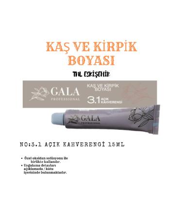 GALA Professional Eyebrow and Eyelash Dye No: 3.1 Light Brown 15 Ml