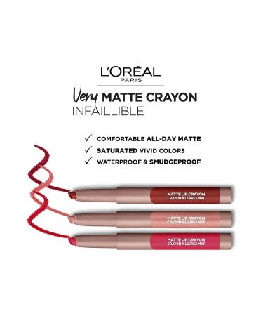 GROS L'or al Paris Infaillible Matte Lip Crayon Pencil Matte Lipstick - 110 Caramel Rebel 1 Pack (1 X 12.7 G) - Buy Online on GoSupps.com
