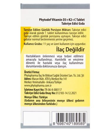 Phytodef Iron Folic Acid Vitamin B12 Vitamin C& Vitamin D3 Vitamin K2 Vitamin C (IRON FOLIC ACID) - Buy Online on GoSupps.com