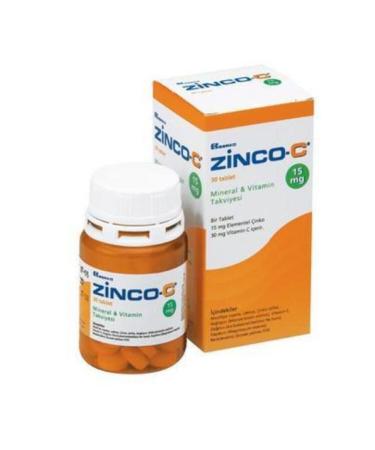 Zincomega Zinco-c 15 Mg 30 Tablets