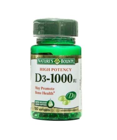 Natures Bounty Vitamin D3 1000 Iu 100 Capsules