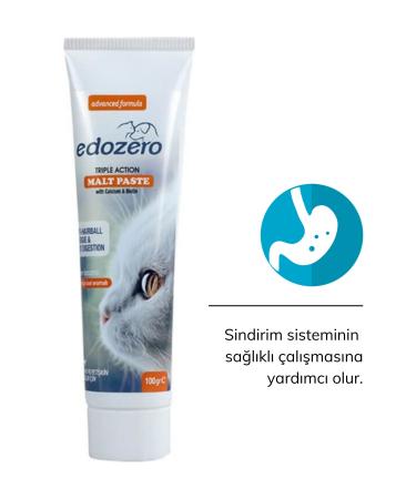 Edozero Cat Malt (Hairball Preventing Paste) for Kittens and Adult Cats (100 grams) (3 Pieces) - Buy Online on GoSupps.com