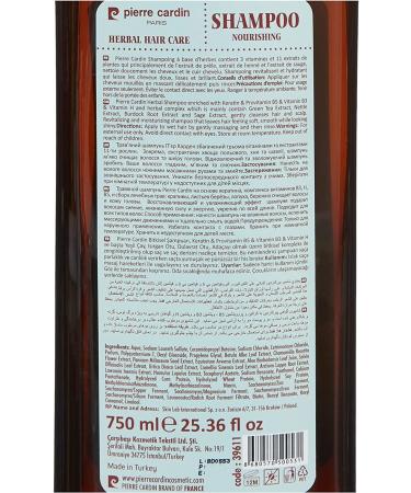 Pierre Cardin Herbal Shampoo for Oily Hair (750 Ml) - Buy Online on GoSupps.com