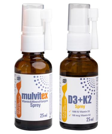 Phytodef Vitamin D3 K2 Spray - 25 ml & Mulvitex Multivitamin Spray - 25 ml - Buy Online on GoSupps.com