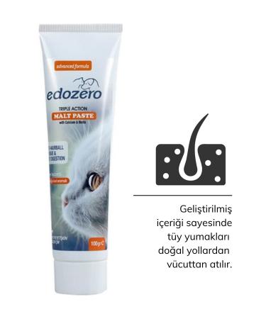 Edozero Cat Malt (Hairball Preventing Paste) for Kittens and Adult Cats (100 grams) (3 Pieces) - Buy Online on GoSupps.com