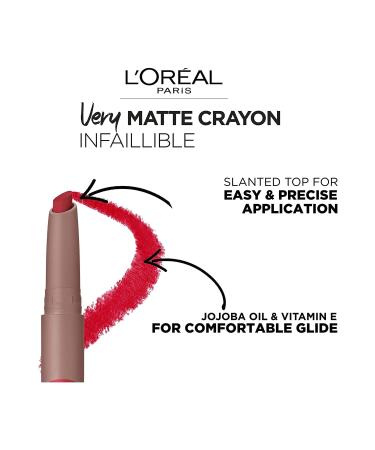 GROS L'or al Paris Infaillible Matte Lip Crayon Pencil Matte Lipstick - 110 Caramel Rebel 1 Pack (1 X 12.7 G) - Buy Online on GoSupps.com