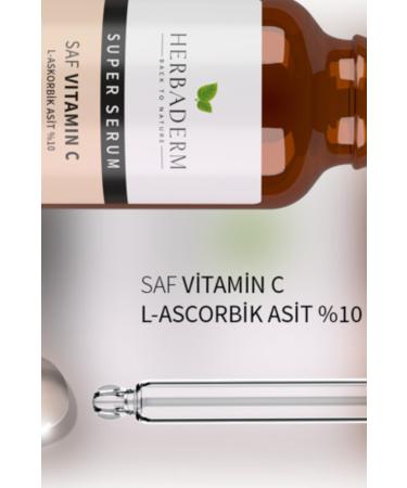 Herbaderm Super Serum (Pure Vitamin C L-ascorbic Acid) Brightening 30 Ml X2 - Buy Online on GoSupps.com