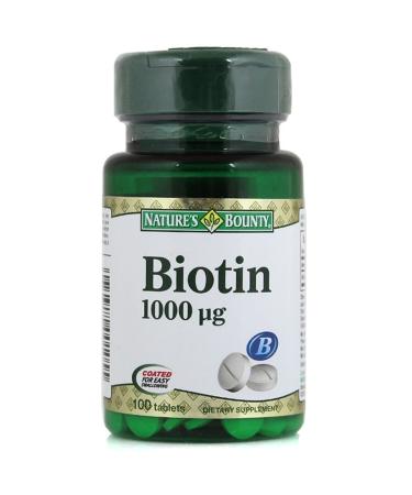 Natures Bounty Biotin 1000 Mcg 100 Tablets