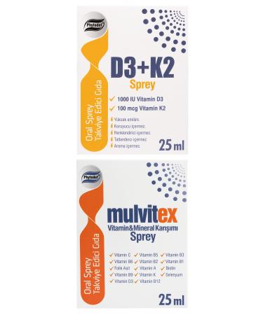 Phytodef Vitamin D3 K2 Spray - 25 ml & Mulvitex Multivitamin Spray - 25 ml