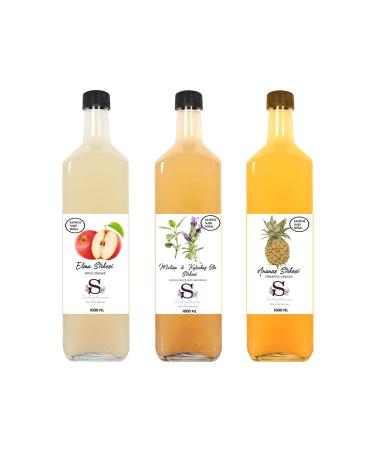 S heylaana Natural Apple Melissa & Black Pepper and Pineapple Vinegar 1000 Ml