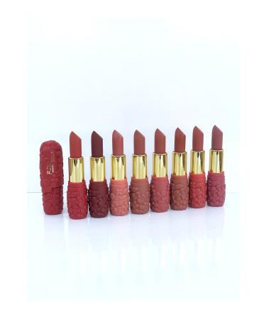AILY COSMETICS Rose 8 Pieces Flower Model Matte Lipstick - Matte Lipstick