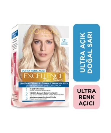 L'Oreal Paris Excellence Creme Hair Dye 01 Ultra Light Natural Blonde