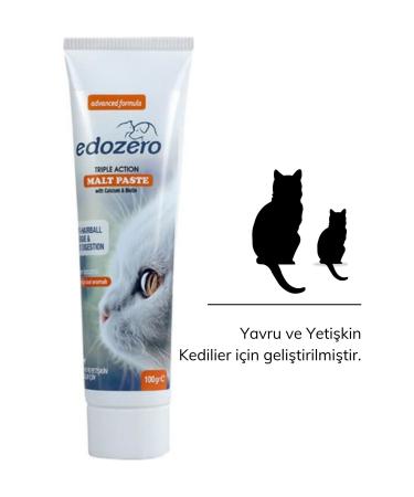 Edozero Cat Malt (Hairball Preventing Paste) for Kittens and Adult Cats (100 grams) (3 Pieces) - Buy Online on GoSupps.com