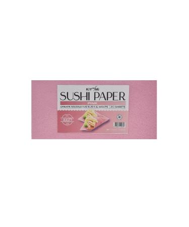 Kiyomi Pink Soy Paper - Sushi Paper - Sushi Wrapper - 20 Sheets