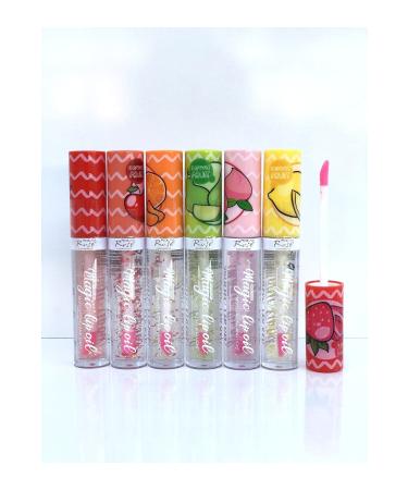 Roesia Rose Cosmetics Rose 6 Pieces Fruity Lipstick Shine & Magic Lipstick
